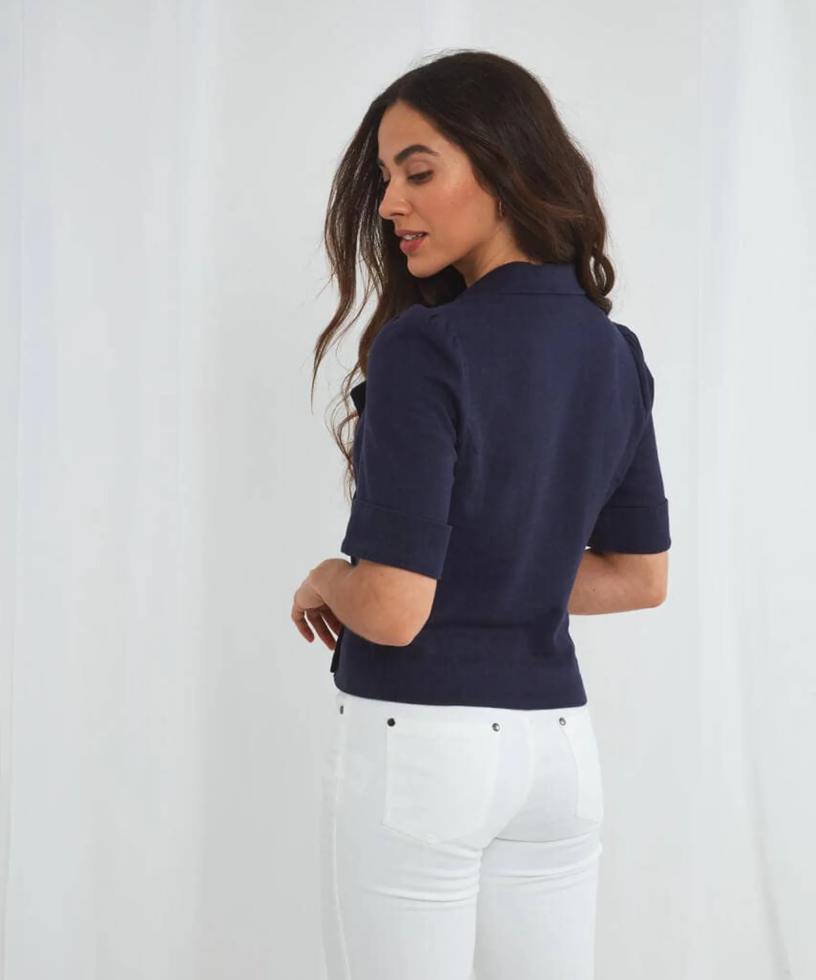 the_ava_dress_jacket_3.webp Shop Blazers | Sale Coats & Jacket | Women's | Women's Joe Browns The Ava Dress Jacket Navy / White