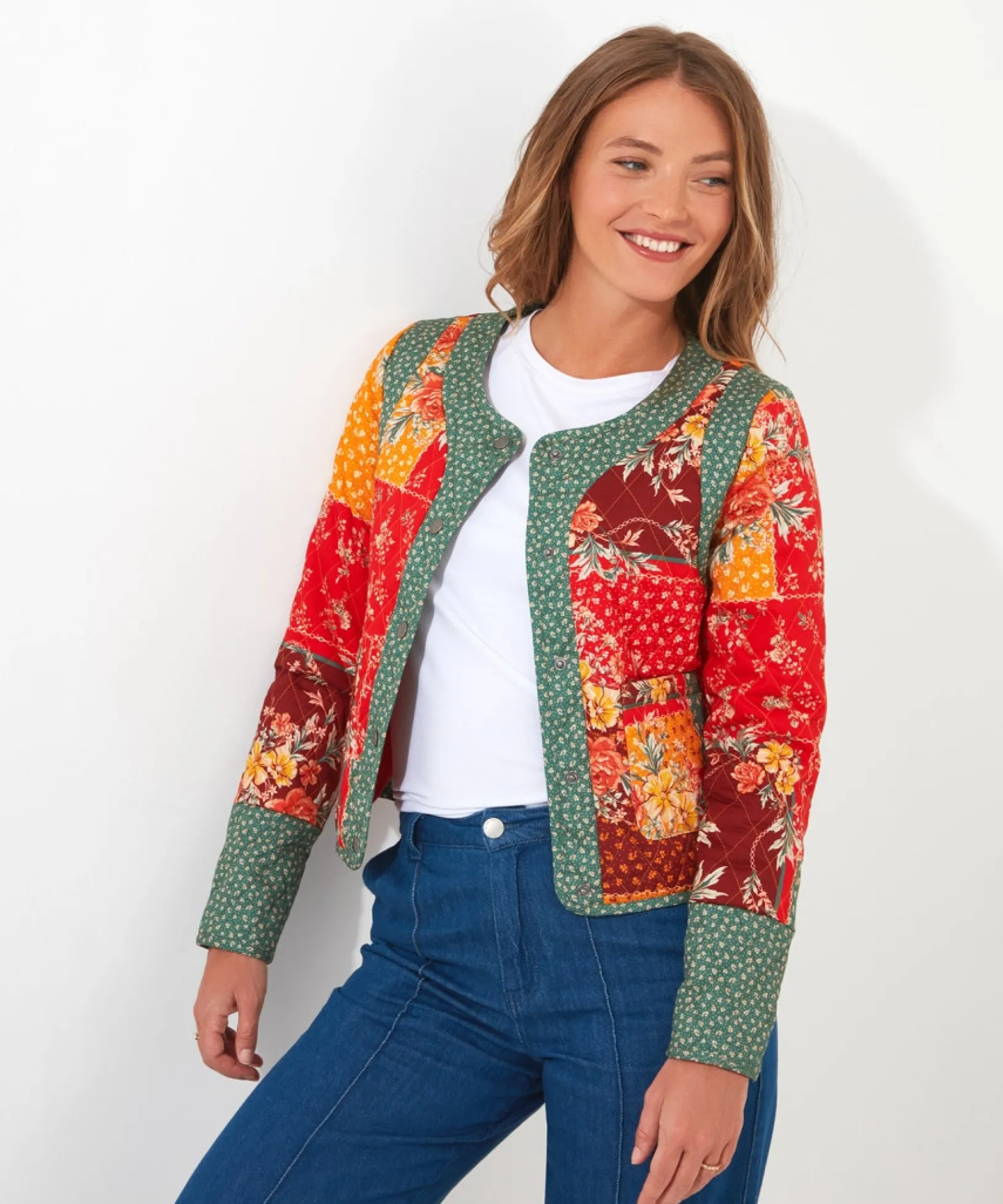 the_lucy_quilted_jacket_0.webp Shop Women's Collection | Coats & Jackets | Sale Coats & Jacket | Top Picks | Women's | Women's Joe Browns The Lucy Quilted Jacket Multi