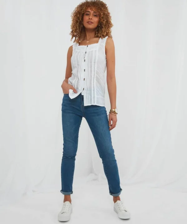 Sale Tops, Tunics & Blouses | Women's Joe Browns The Southern Belle Summer Top White / Yellow
