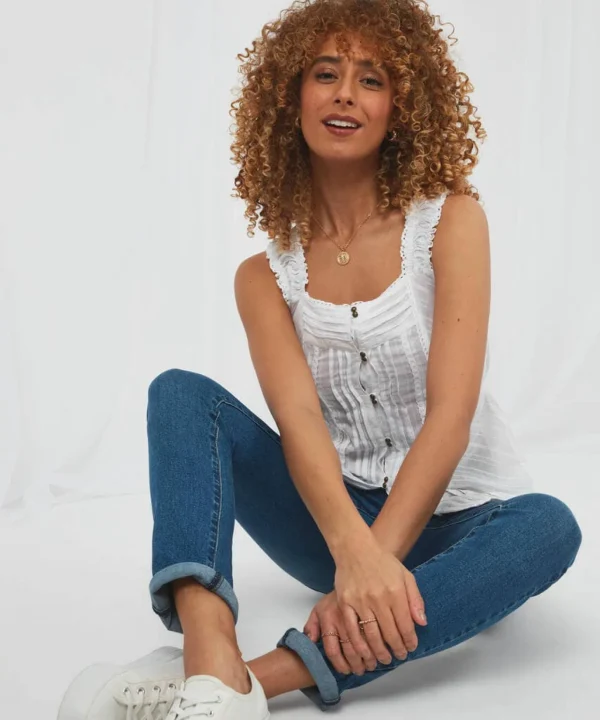 Sale Tops, Tunics & Blouses | Women's Joe Browns The Southern Belle Summer Top White / Yellow