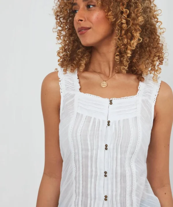 Sale Tops, Tunics & Blouses | Women's Joe Browns The Southern Belle Summer Top White / Yellow