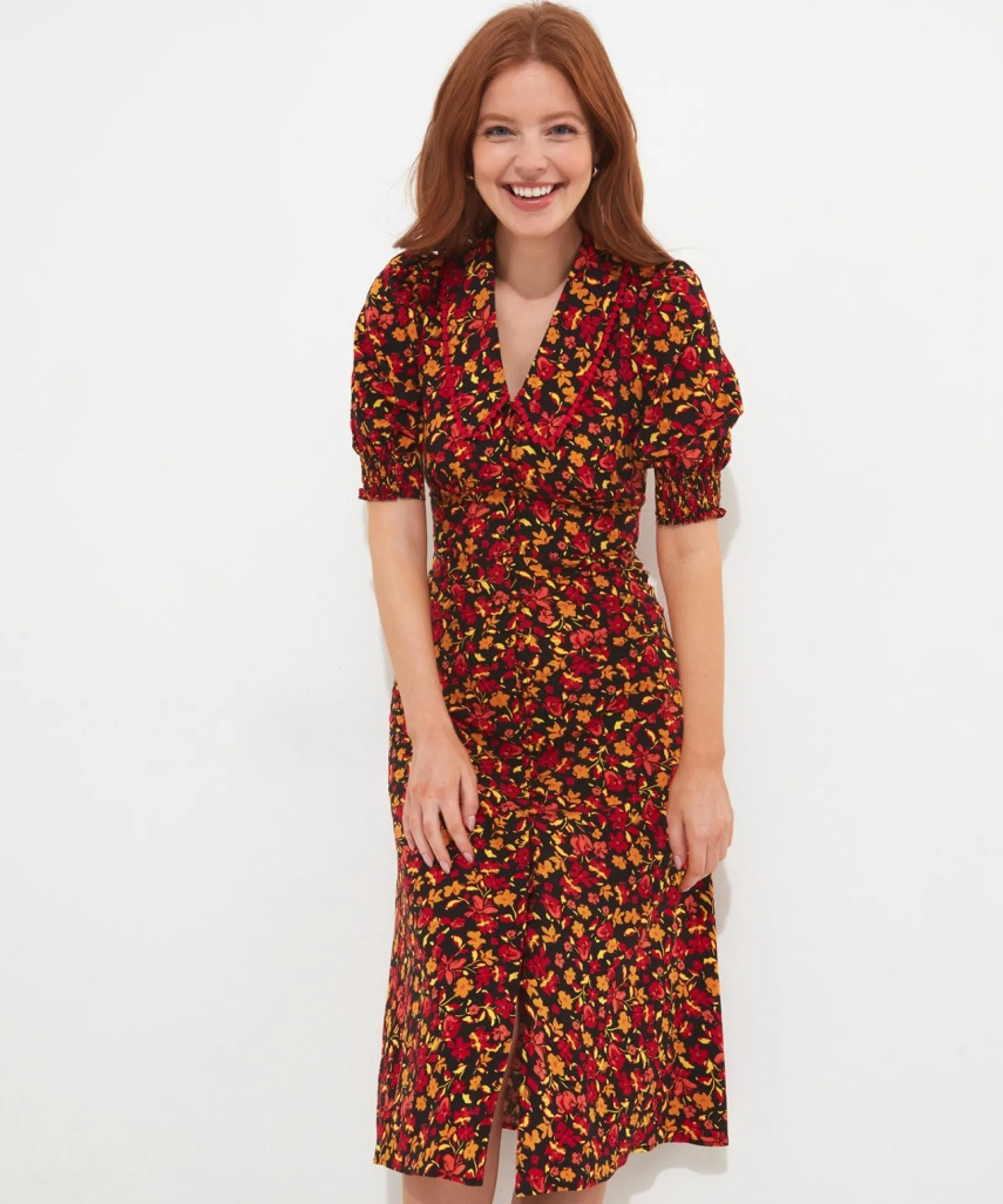 tilly_shirt_dress_0.webp Vintage & Retro Dresses | Midi Dresses | Dresses | Sale Dresses | Top Picks | Top Picks | Women's | Women's Joe Browns Tilly Shirt Dress Multi