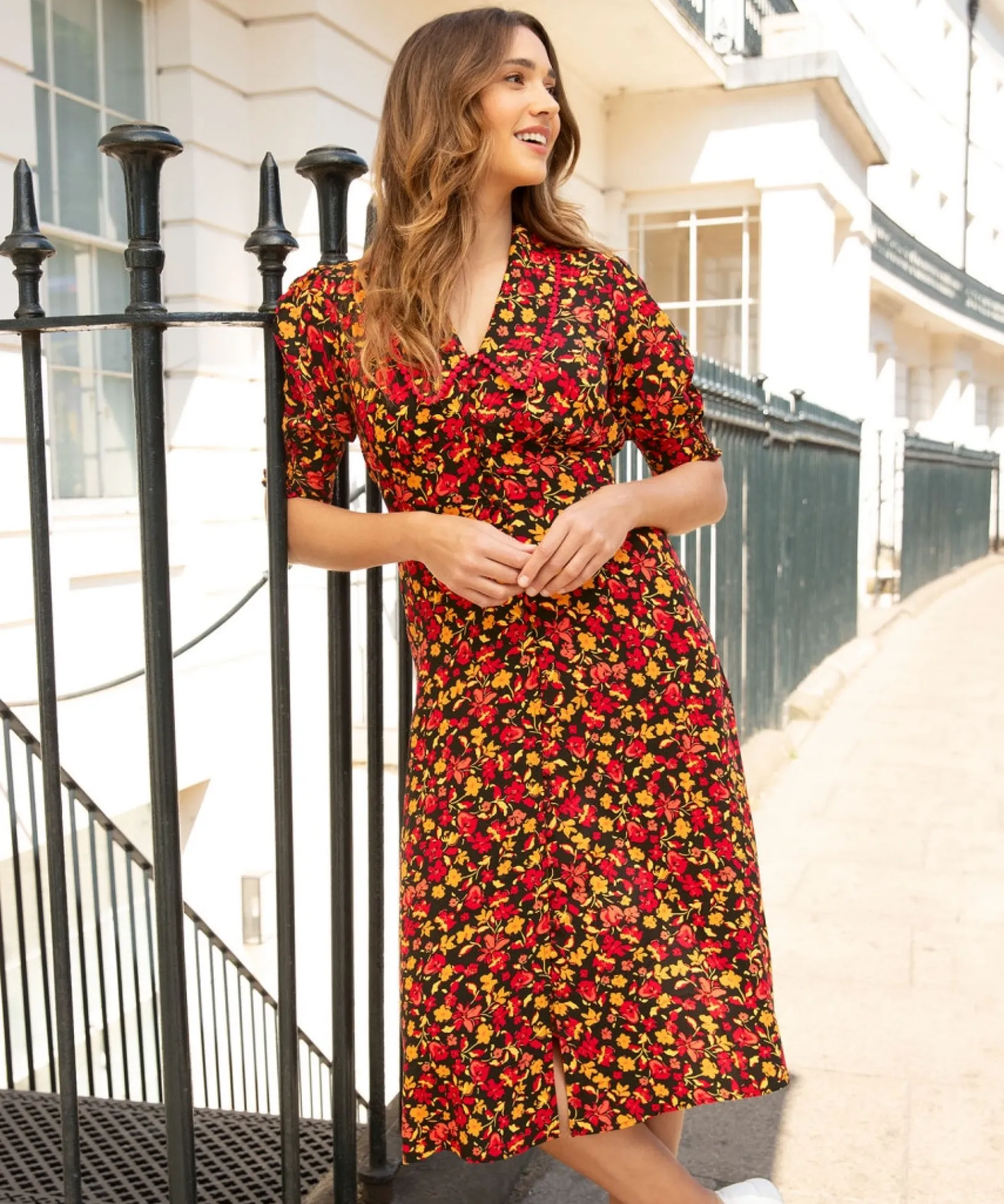 tilly_shirt_dress_2.webp Vintage & Retro Dresses | Midi Dresses | Dresses | Sale Dresses | Top Picks | Top Picks | Women's | Women's Joe Browns Tilly Shirt Dress Multi