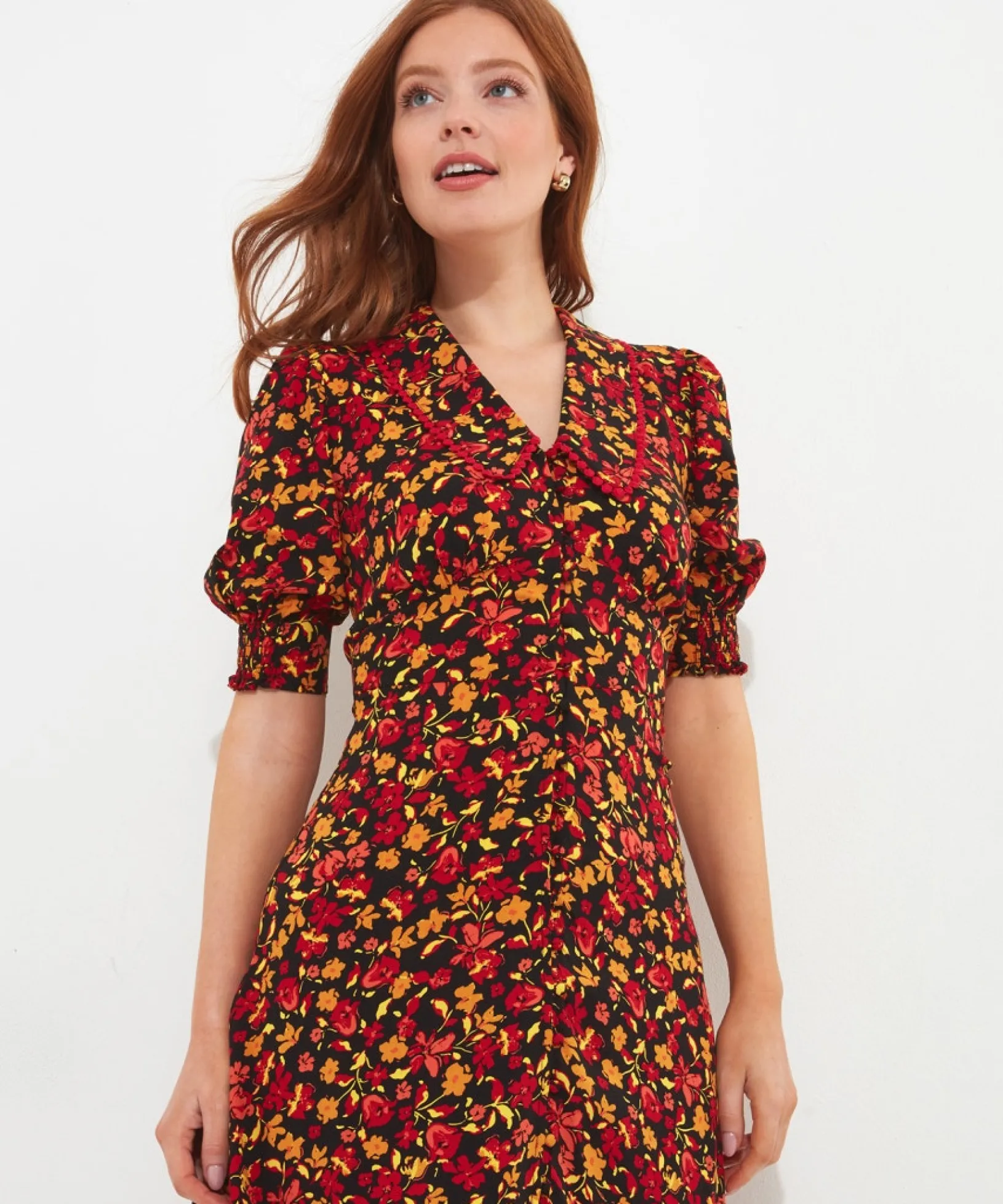 tilly_shirt_dress_4.webp Vintage & Retro Dresses | Midi Dresses | Dresses | Sale Dresses | Top Picks | Top Picks | Women's | Women's Joe Browns Tilly Shirt Dress Multi
