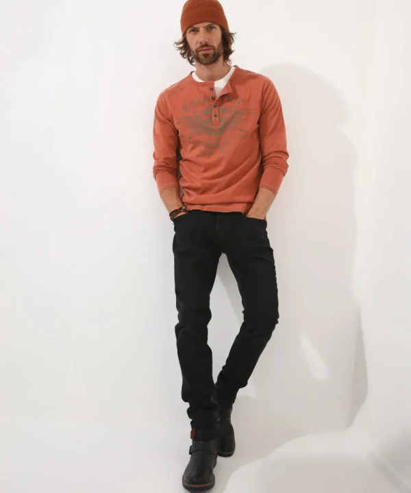 Shop Men's Collection | Henley Tops | Layering Essentials | Tops & T-Shirts | Sale Tops & T-Shirts | Top Picks | Men,s | Men,s | Men,s | Men,s Joe Browns Timeless Trip Henley Orange