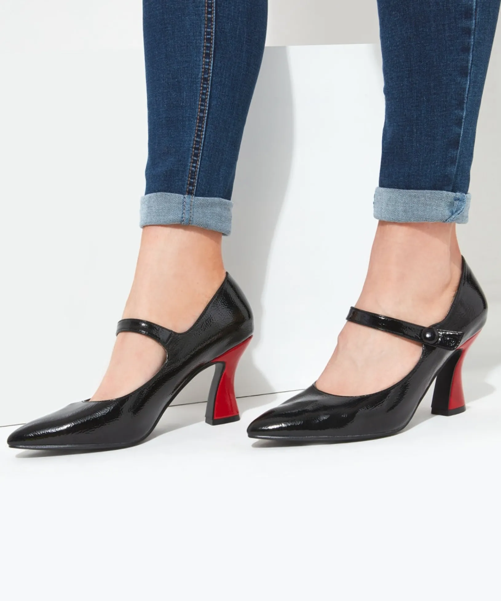 topping_perfection_patent_1.webp Party Footwear | Boots & Shoes | Sale Boots & Shoes | Top Picks | Women's | Women's Joe Browns Topping Perfection Patent Shoes Black/Red