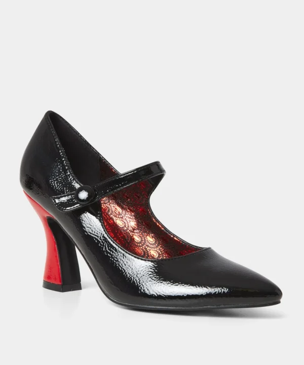 Party Footwear | Boots & Shoes | Sale Boots & Shoes | Top Picks | Women's | Women's Joe Browns Topping Perfection Patent Shoes Black/Red