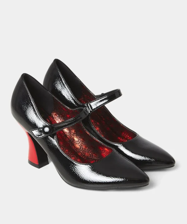 Party Footwear | Boots & Shoes | Sale Boots & Shoes | Top Picks | Women's | Women's Joe Browns Topping Perfection Patent Shoes Black/Red