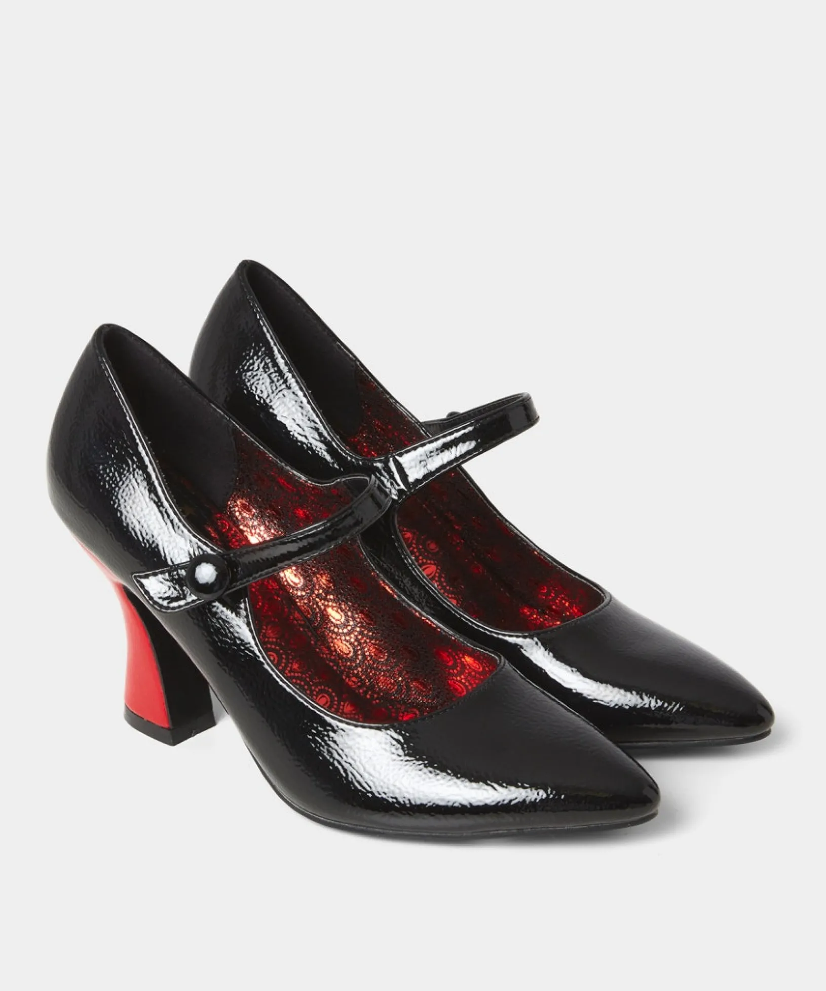 topping_perfection_patent_3.webp Party Footwear | Boots & Shoes | Sale Boots & Shoes | Top Picks | Women's | Women's Joe Browns Topping Perfection Patent Shoes Black/Red