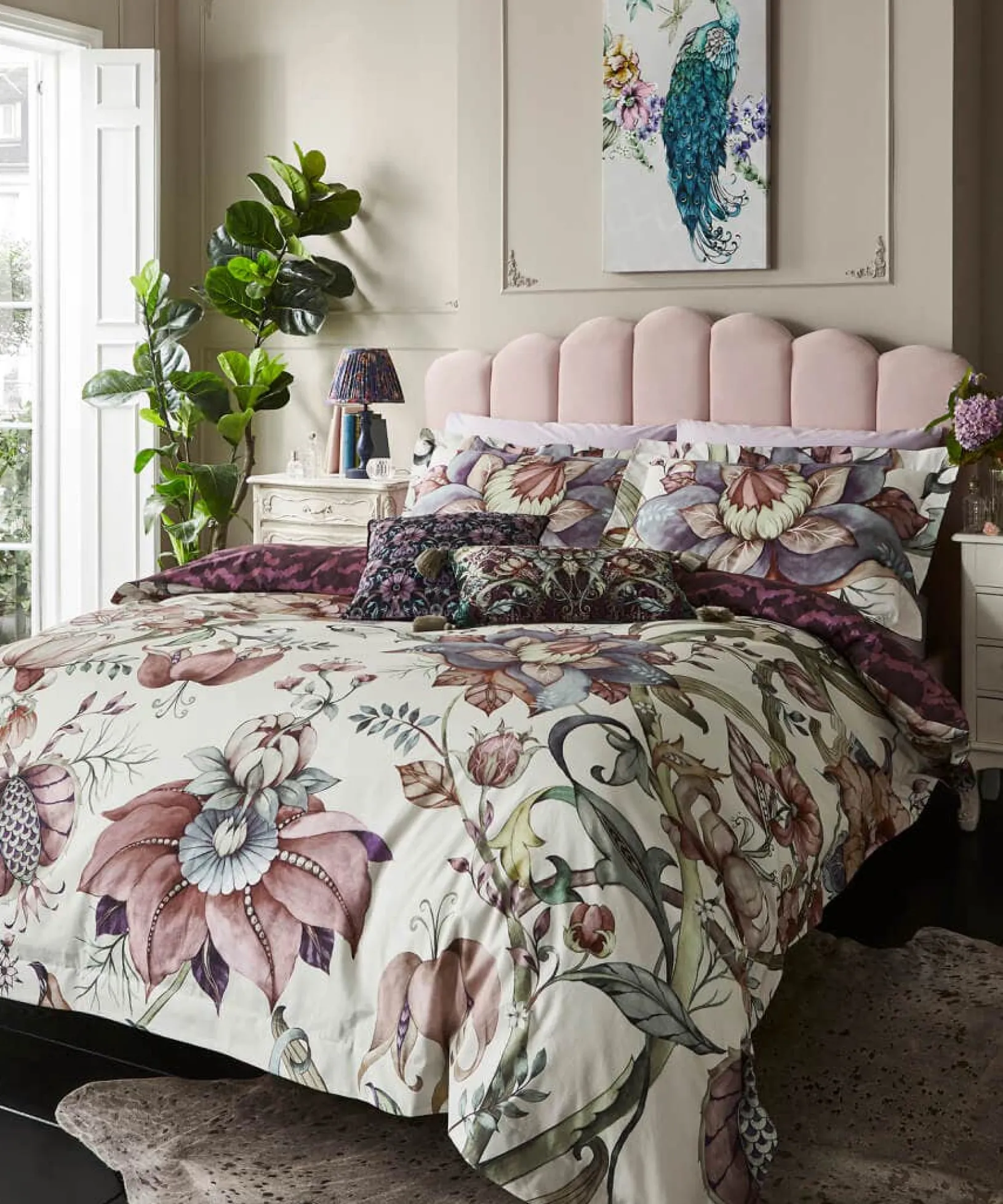 tranquil_trails_reversibl_4.webp Bedroom | Nouveau Reflections | Floral Décor | Nature Décor | Bedding | Home | Home | Home | Home | Home Joe Browns Tranquil Trails Reversible Bed Set Cream