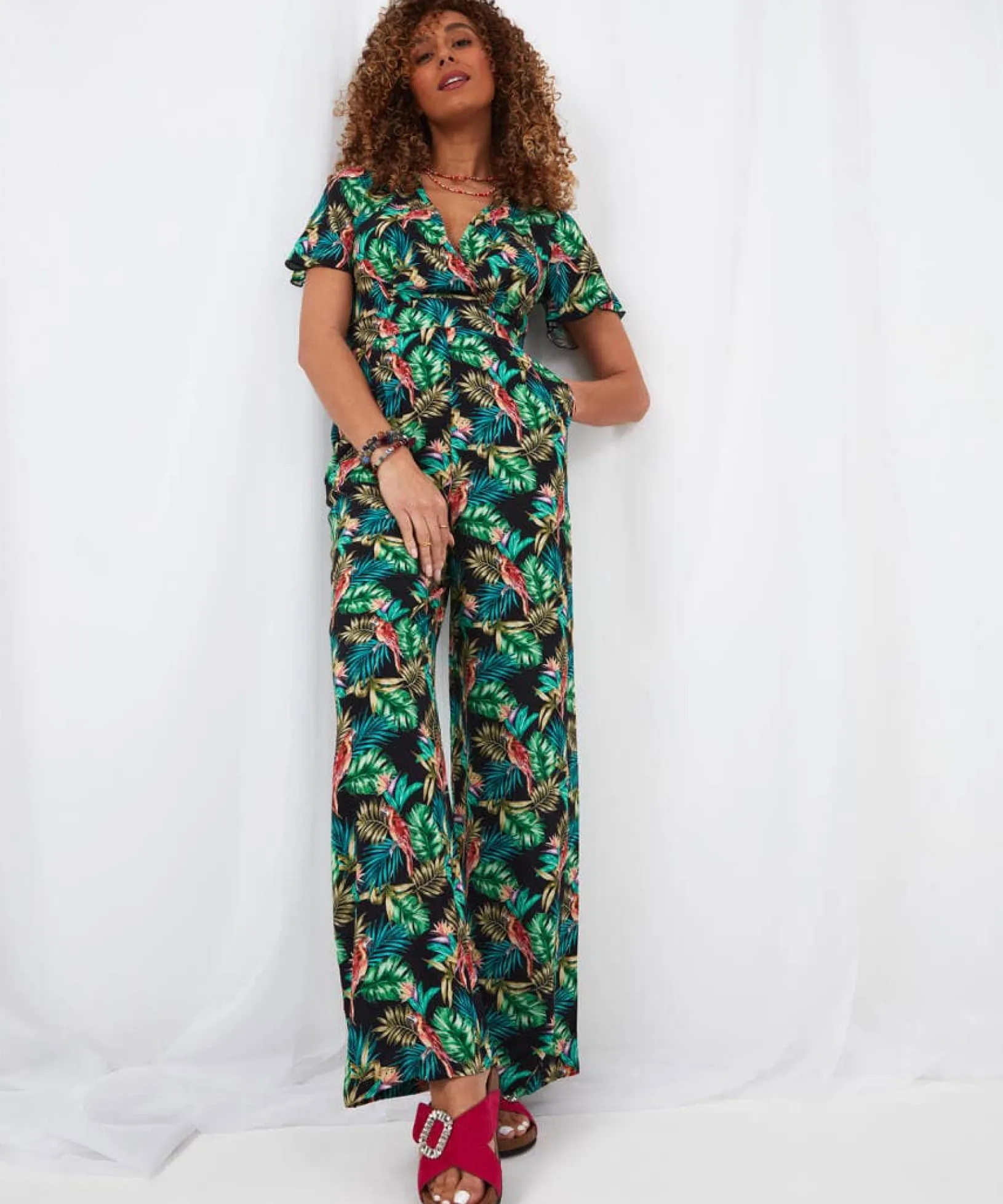 truly_tropical_jumpsuit_2.webp Sale Jumpsuits | Sale Jeans & Trousers | Women's | Women's Joe Browns Truly Tropical Jumpsuit Multi