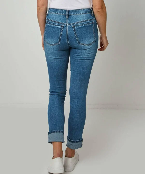 Sale Jeans & Trousers | Women's Joe Browns Turn Up Jeans Mid Denim / Indigo