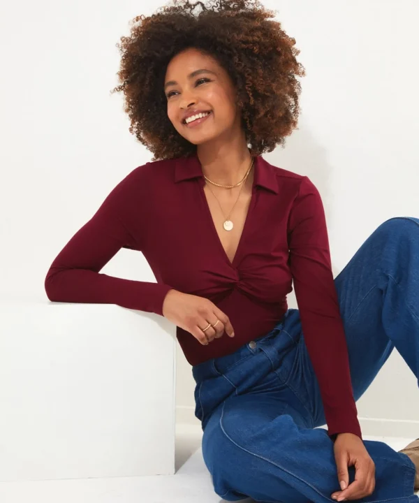 Shop Women's Collection | Tops, Tunics & Blouses | Sale Tops, Tunics & Blouses | Top Picks | Women's | Women's Joe Browns Twist Front Jersey Top Berry