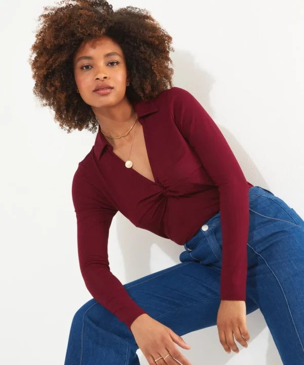 Shop Women's Collection | Tops, Tunics & Blouses | Sale Tops, Tunics & Blouses | Top Picks | Women's | Women's Joe Browns Twist Front Jersey Top Berry