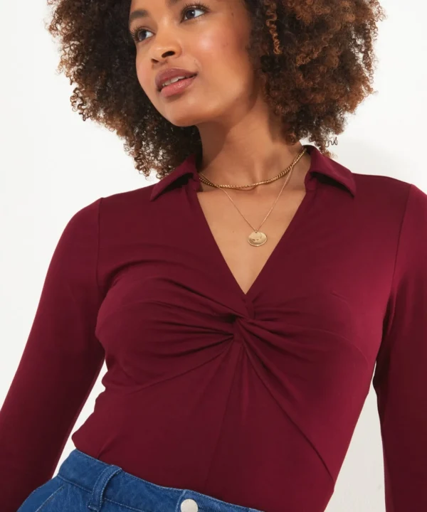 Shop Women's Collection | Tops, Tunics & Blouses | Sale Tops, Tunics & Blouses | Top Picks | Women's | Women's Joe Browns Twist Front Jersey Top Berry