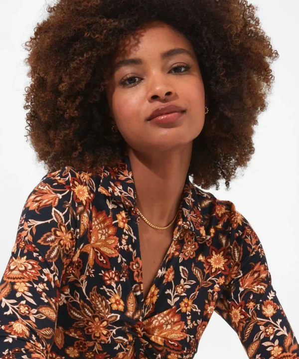 Shop Women's Collection | Tops, Tunics & Blouses | Sale Tops, Tunics & Blouses | Top Picks | Women's | Women's Joe Browns Twist Front Printed Jersey Top Multi