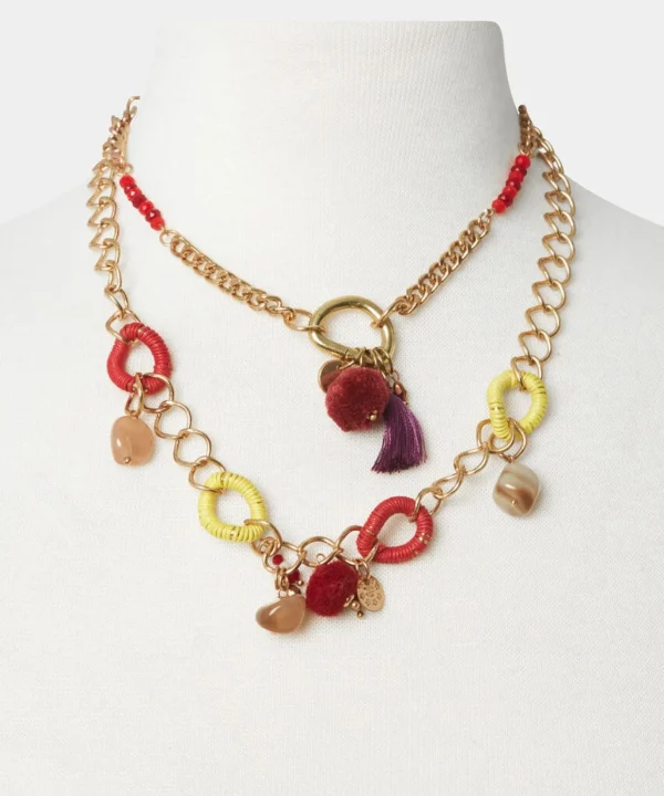 Sale Accessories & Jewellery | Women's Joe Browns Unique Boho Chain Necklace Red Multi