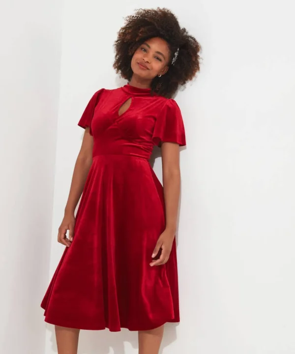 Shop Women's Collection | Velvet & Devor茅 Dresses | Midi Dresses | Party Dresses | Occasion Outfits | Dresses | Sale Dresses | Top Picks | Top Picks | Top Picks | Top Picks | Top Picks | Women's | Women's Joe Browns Valencia Velour Dress Red
