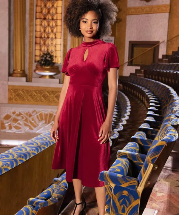 Shop Women's Collection | Velvet & Devor茅 Dresses | Midi Dresses | Party Dresses | Occasion Outfits | Dresses | Sale Dresses | Top Picks | Top Picks | Top Picks | Top Picks | Top Picks | Women's | Women's Joe Browns Valencia Velour Dress Red