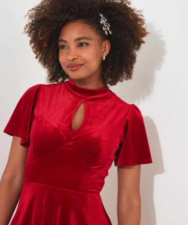 Shop Women's Collection | Velvet & Devor茅 Dresses | Midi Dresses | Party Dresses | Occasion Outfits | Dresses | Sale Dresses | Top Picks | Top Picks | Top Picks | Top Picks | Top Picks | Women's | Women's Joe Browns Valencia Velour Dress Red