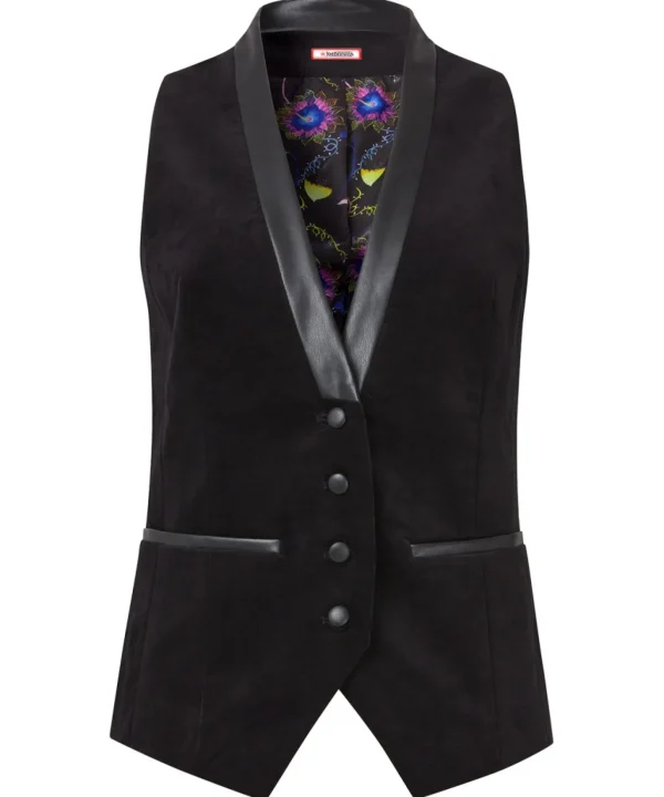 Waistcoats | Coats & Jackets | Women's | Women's Joe Browns Very Velvet Waistcoat Black