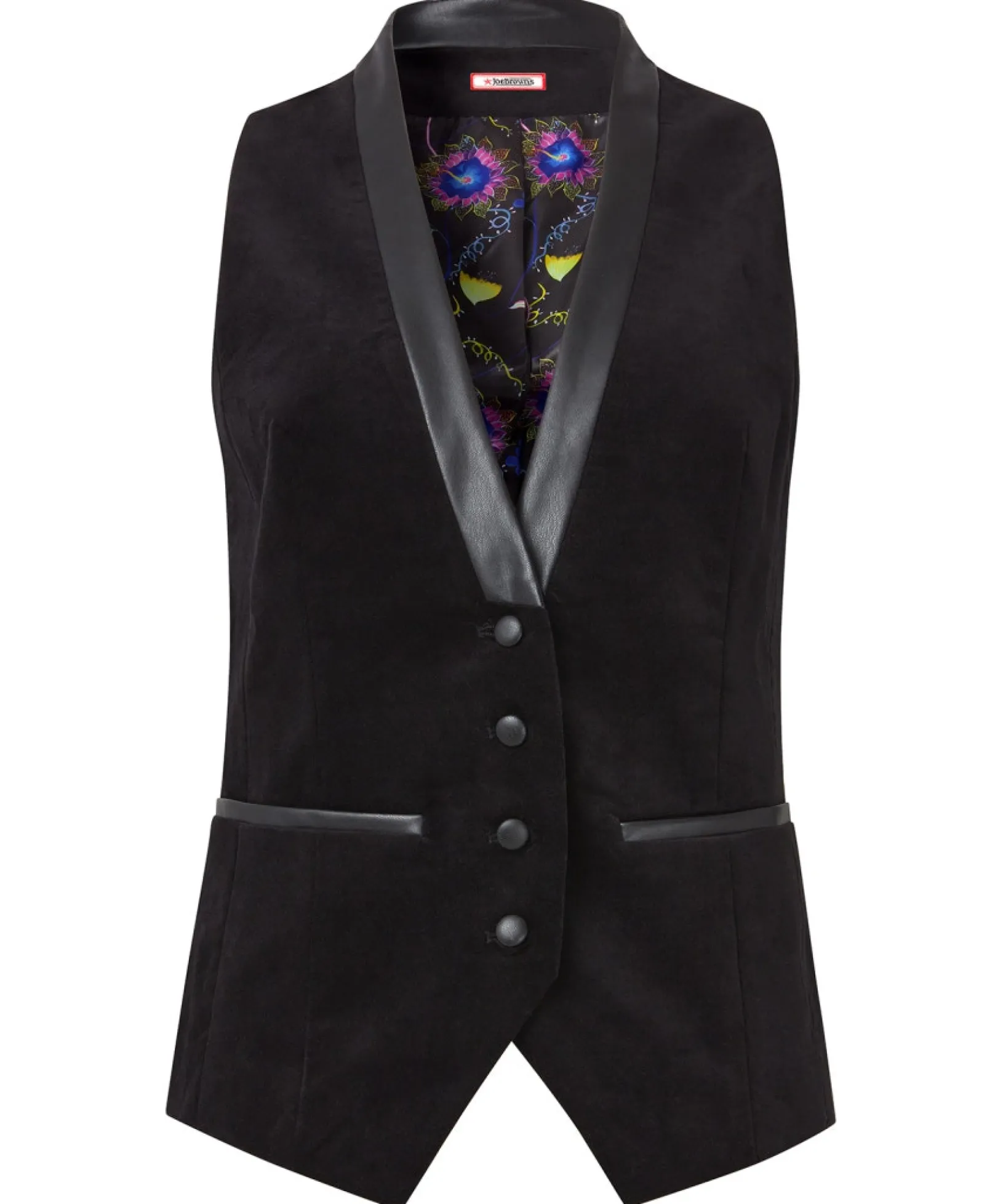 very_velvet_waistcoat_1.webp Waistcoats | Coats & Jackets | Women's | Women's Joe Browns Very Velvet Waistcoat Black