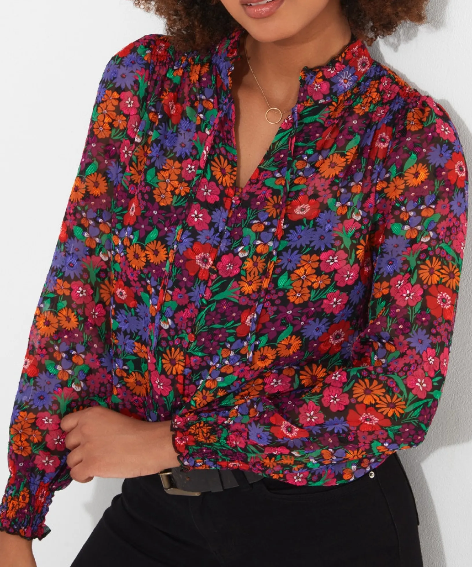 vibrant_printed_blouse_0.webp Tops, Tunics & Blouses | Sale Tops, Tunics & Blouses | Women's | Women's Joe Browns Vibrant Printed Blouse Multi