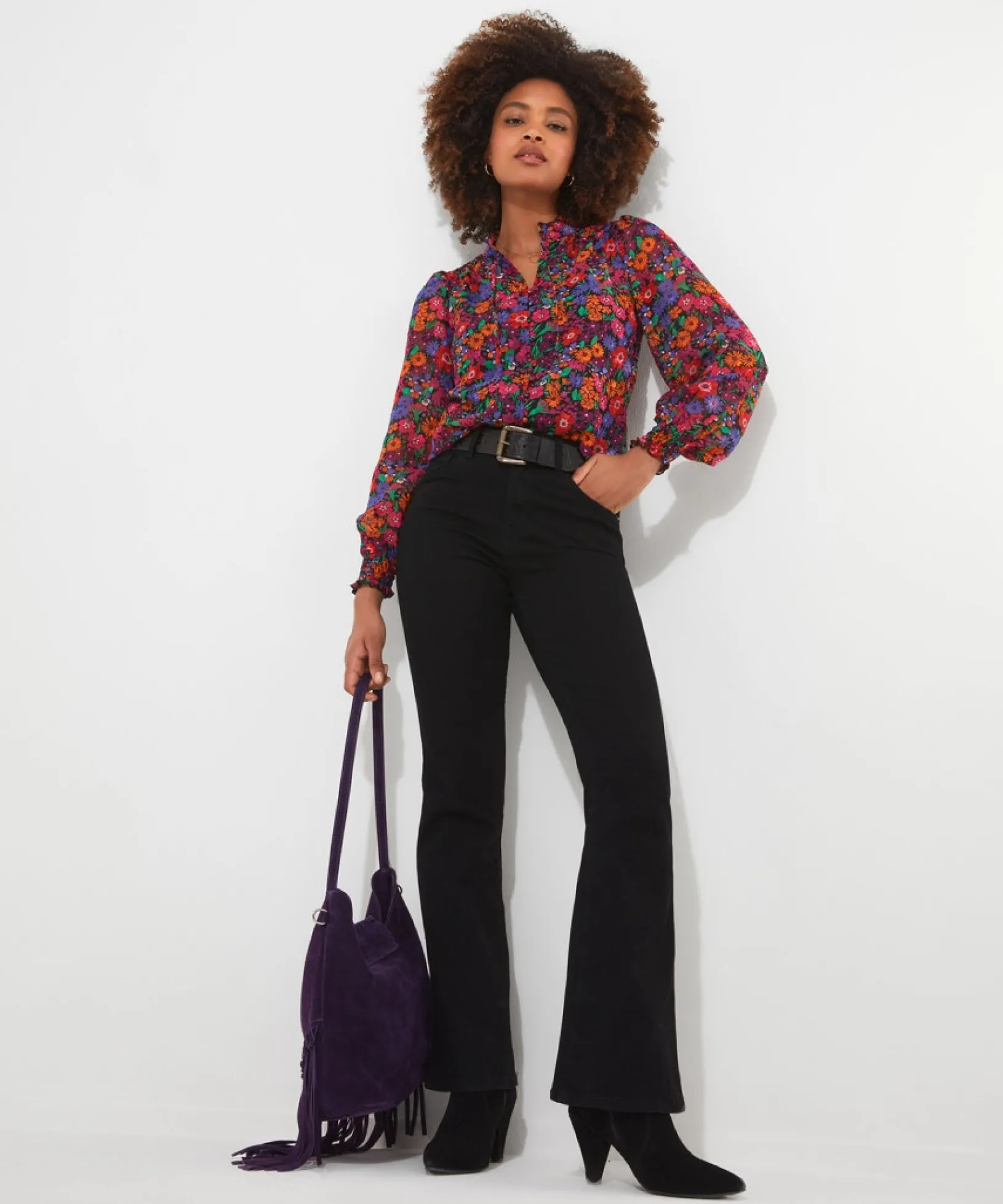 vibrant_printed_blouse_3.webp Tops, Tunics & Blouses | Sale Tops, Tunics & Blouses | Women's | Women's Joe Browns Vibrant Printed Blouse Multi