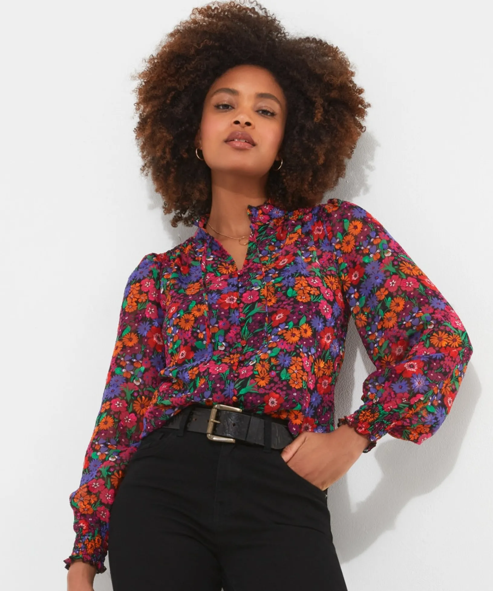 vibrant_printed_blouse_4.webp Tops, Tunics & Blouses | Sale Tops, Tunics & Blouses | Women's | Women's Joe Browns Vibrant Printed Blouse Multi