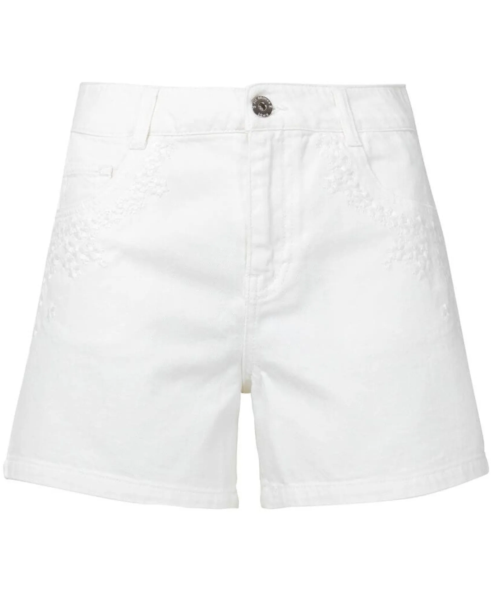 white_denim_shorts_1.webp Jeans & Trousers | Women's Joe Browns Denim Shorts White