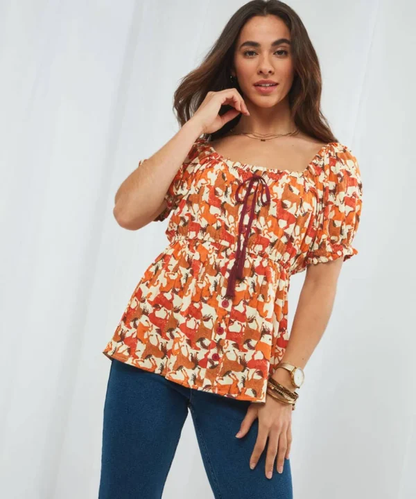 Sale Tops, Tunics & Blouses | Women's Joe Browns Wild Horses Boho Top Rust