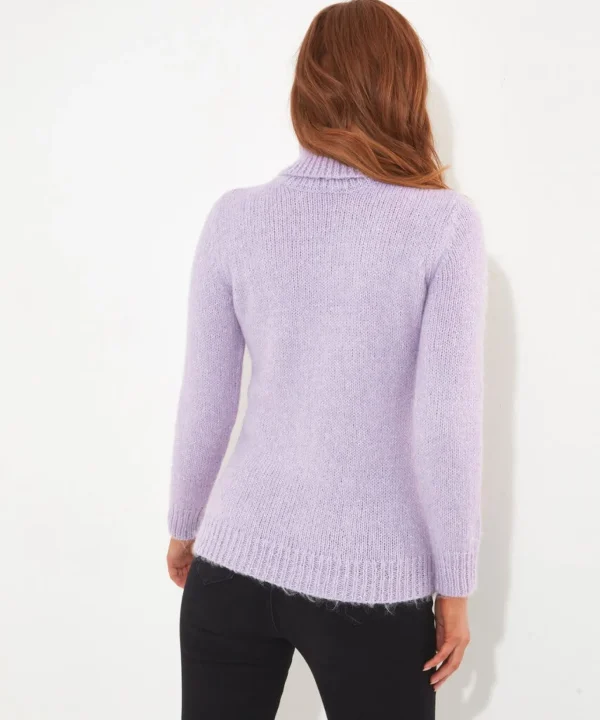 Shop Women's Collection | Cardigans & Coatigans | Sale Knitwear & Jumpers | Top Picks | Top Picks | Women's Joe Browns Winter Days Roll Neck Jumper Lilac