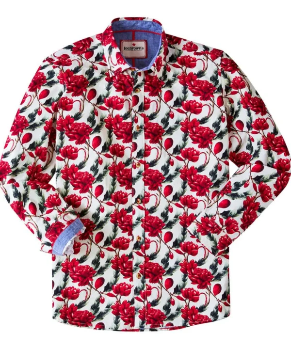 Shop Men's Collection | Funky Shirts | Men's Partywear | Shirts | Sale Shirts | Top Picks | Top Picks | Top Picks | Men，s | Men，s Joe Browns Winter Floral Shirt White