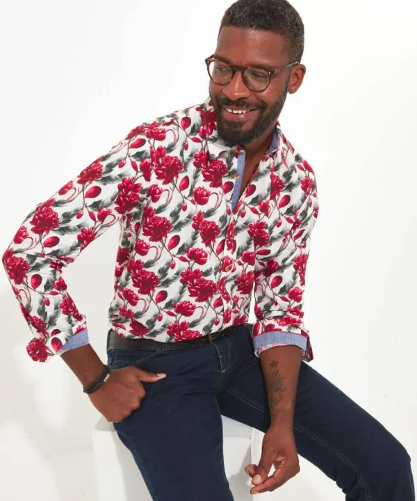 Shop Men's Collection | Funky Shirts | Men's Partywear | Shirts | Sale Shirts | Top Picks | Top Picks | Top Picks | Men，s | Men，s Joe Browns Winter Floral Shirt White