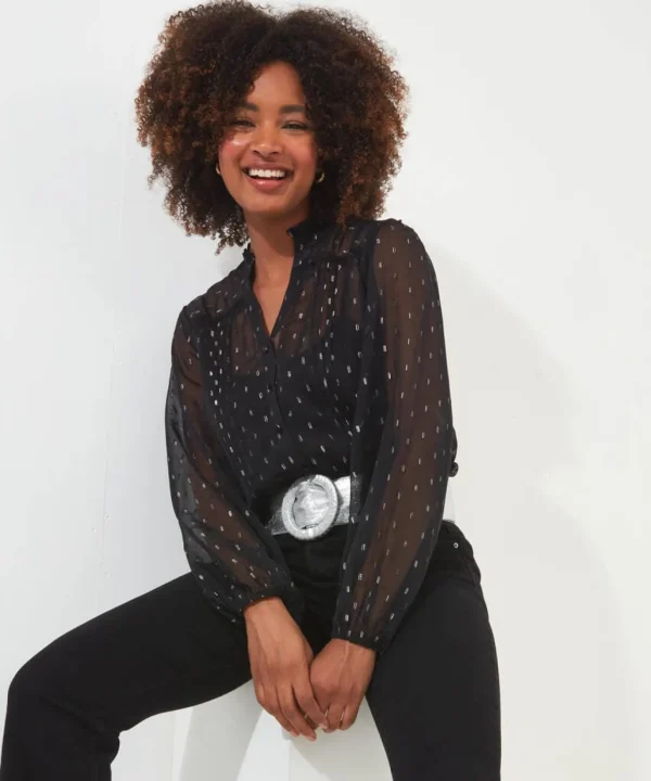 Occasion Outfits | Tops, Tunics & Blouses | Sale Tops, Tunics & Blouses | Top Picks | Women's | Women's Joe Browns Winter Wonders Shirt Black