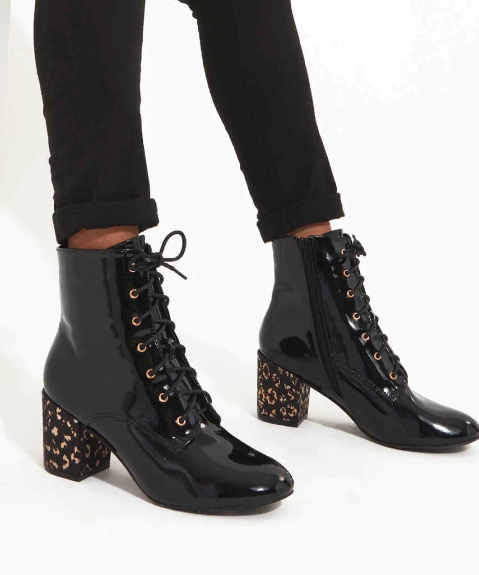 wonderful_patent_ankle_bo_1.webp Knee High Boots | Ankle Boots | Gifts | Boots & Shoes | Top Picks | Top Picks | Women's | Women's Joe Browns Wonderful Patent Ankle Boots Black Multi