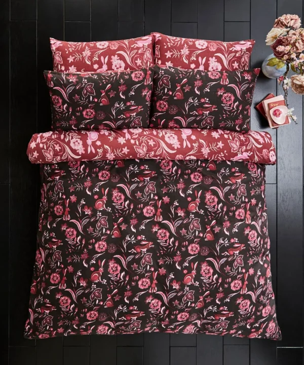 Bedroom | Nouveau Reflections | Floral Décor | Nature Décor | Bedding | Sale Bedding | Home | Home | Home | Home | Home | Home Joe Browns Woodland Brushed Cotton Reversible Bed Set Pink
