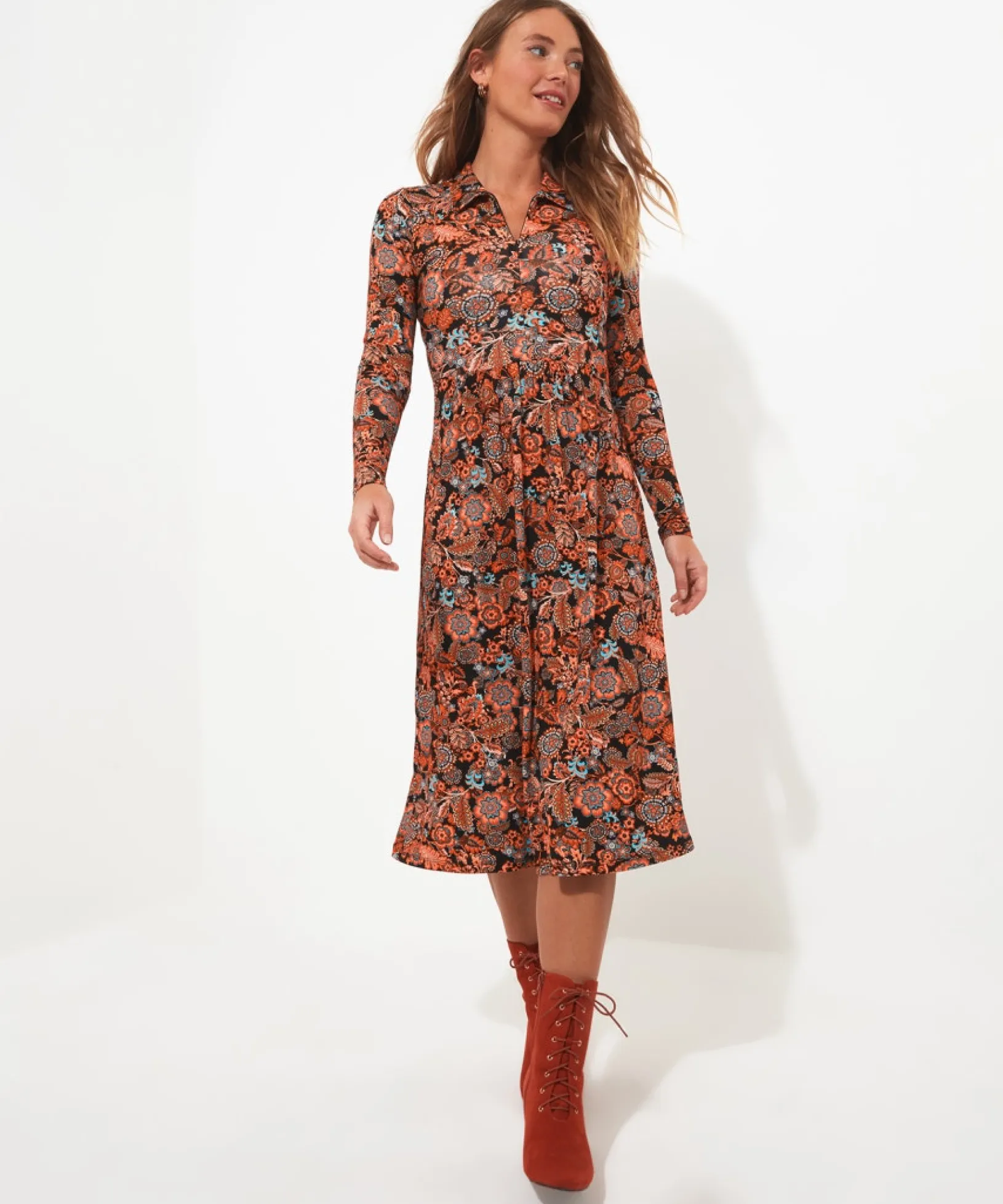zip_front_jersey_dress_0.webp Shop Women's Collection | Dresses | Sale Dresses | Top Picks | Women's | Women's Joe Browns Zip Front Jersey Dress Multi