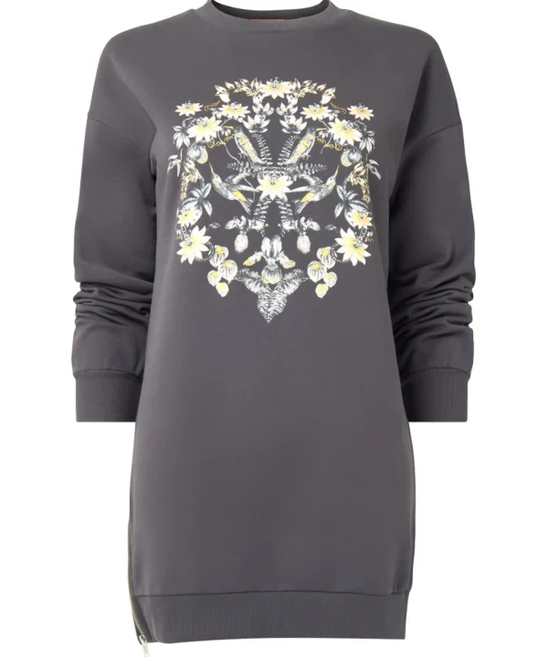 Shop Women's Collection | Tops, Tunics & Blouses | Sale Tops, Tunics & Blouses | Top Picks | Women's | Women's Joe Browns Zip Sweat Tunic Dress Grey